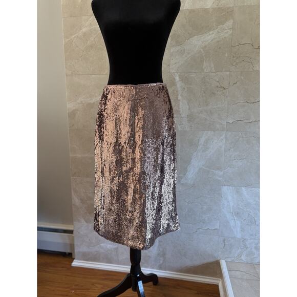 J. Crew Factory Metallic Midi Skirt in Bronze - Picture 7 of 13